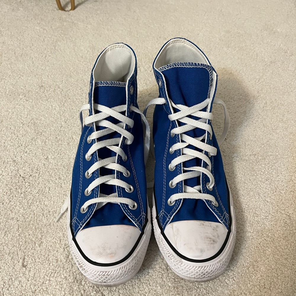 Converse Blue High-Tops with White Accents